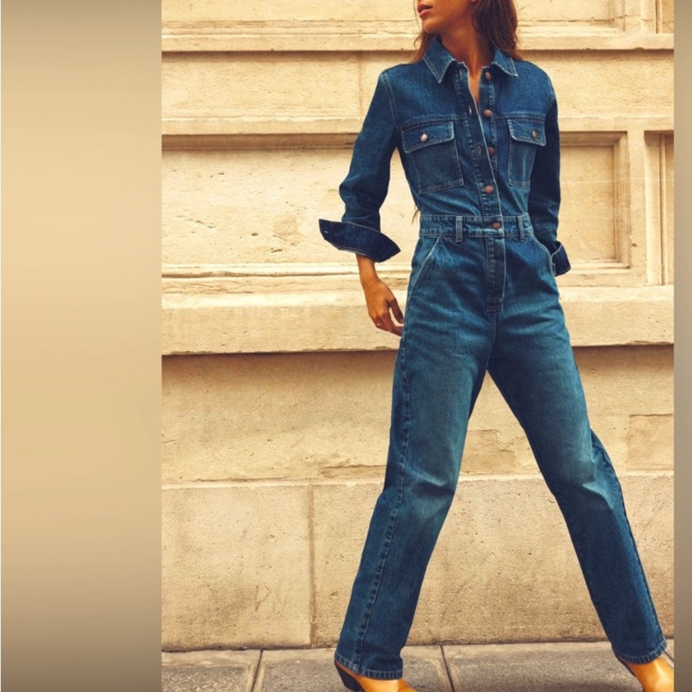 Zara Denim Pockets Jumpsuit NWT